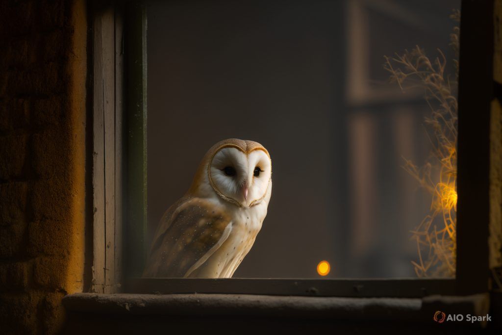 Tyto the Barn Owl outside my window one night