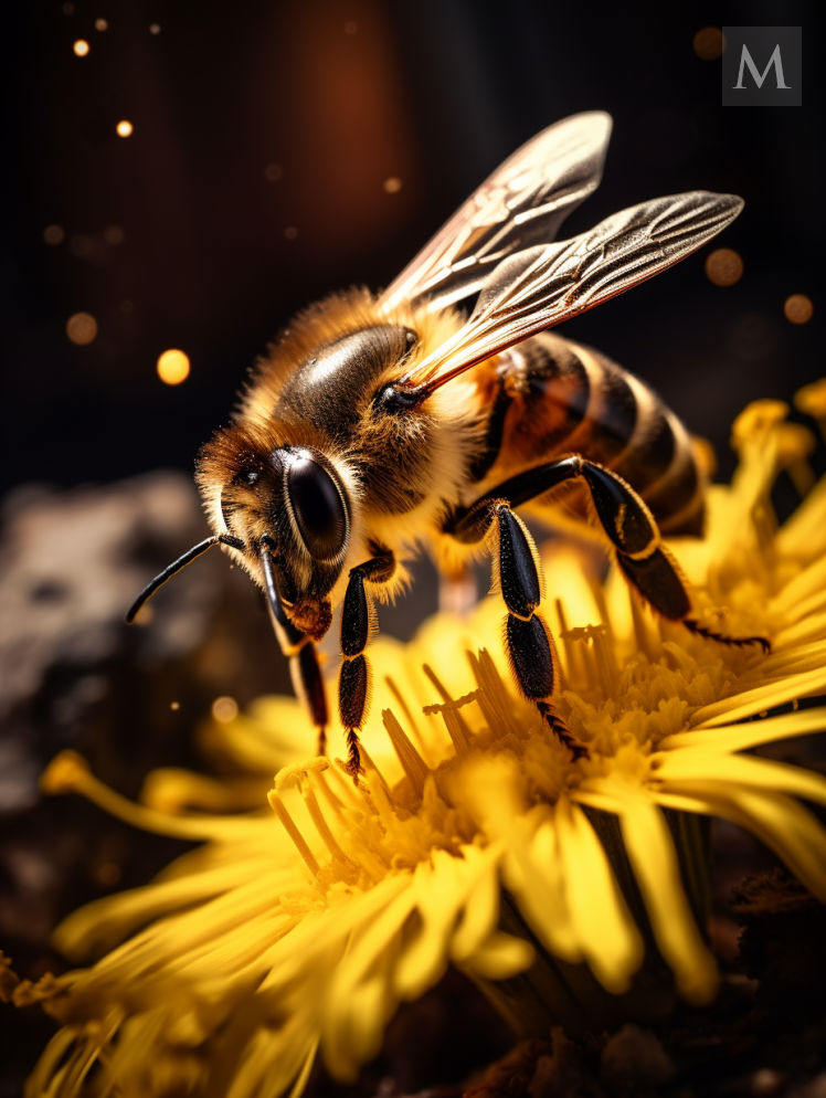 Honey Bee Gathering Pollen 4